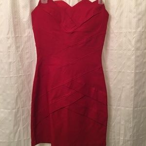 NEW Body Central RED strapless dress!